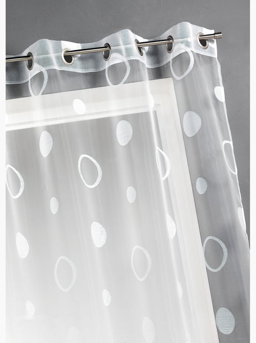 Voilage coloré motifs cercles prêt à poser - Kiabi Voilage coloré motifs cercles prêt à poser - Kiabi