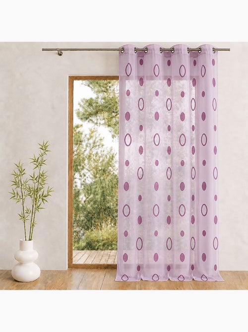 Voilage coloré motifs cercles prêt à poser - Kiabi Voilage coloré motifs cercles prêt à poser - Kiabi