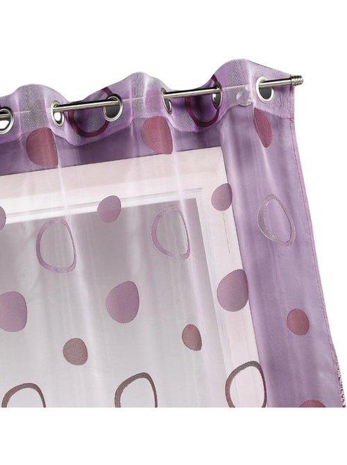 Voilage coloré motifs cercles prêt à poser - Kiabi Voilage coloré motifs cercles prêt à poser - Kiabi