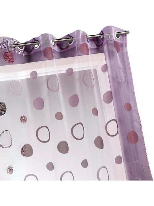 Voilage coloré motifs cercles prêt à poser - Kiabi Voilage coloré motifs cercles prêt à poser - Kiabi