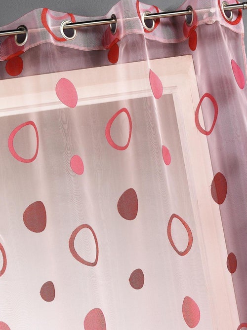 Voilage coloré motifs cercles - Kiabi