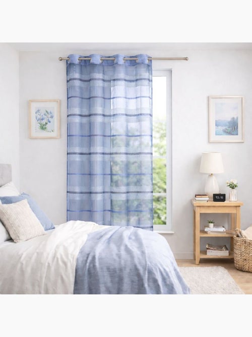 Voilage coloré rayures horizontales - Kiabi