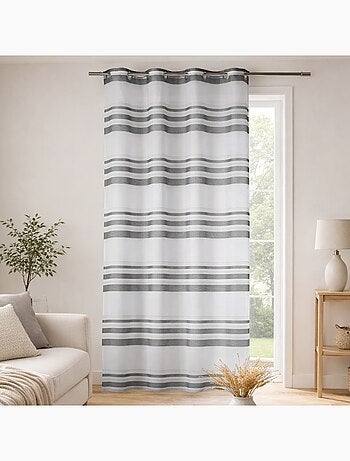 Voilage coloré rayures horizontales