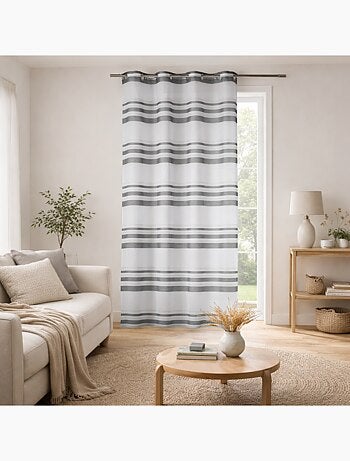 Voilage coloré rayures horizontales