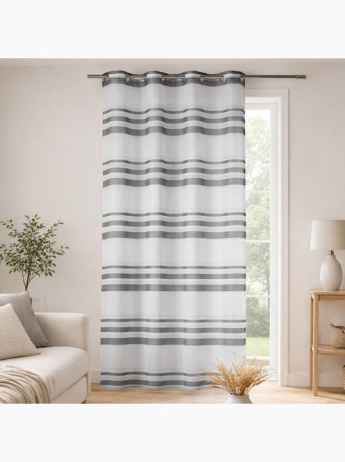 Voilage coloré rayures horizontales - Kiabi Voilage coloré rayures horizontales - Kiabi