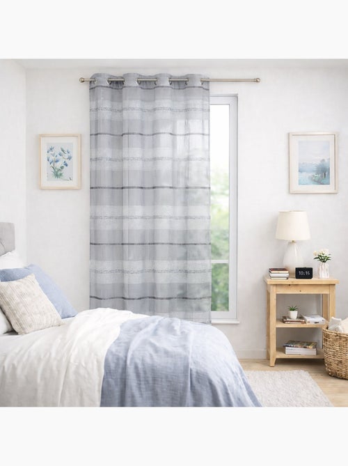 Voilage coloré rayures horizontales - Kiabi