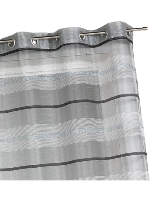 Voilage coloré rayures horizontales - Kiabi