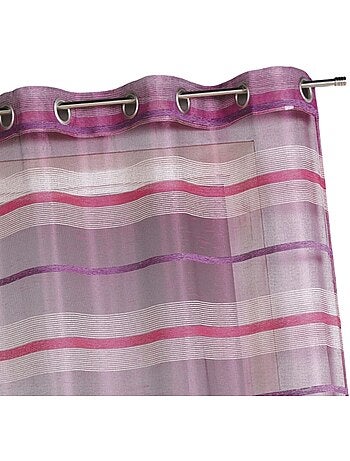 Voilage coloré rayures horizontales