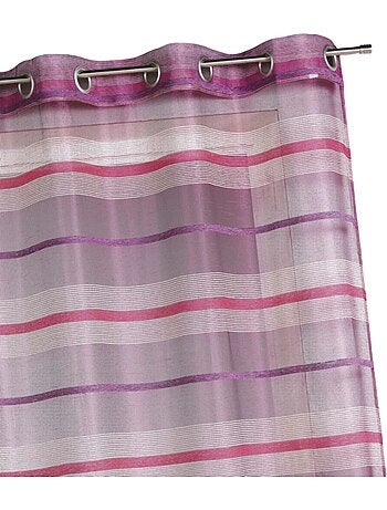 Voilage coloré rayures horizontales
