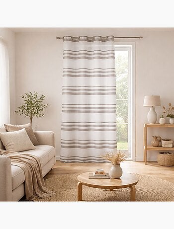 Voilage coloré rayures horizontales