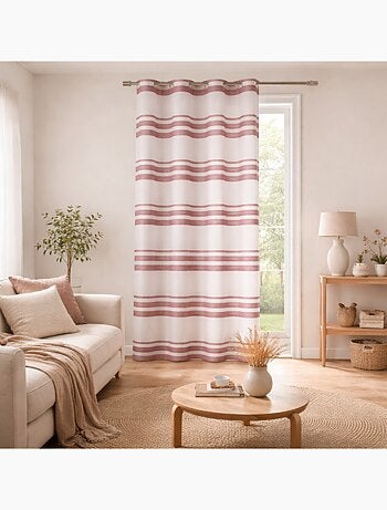 Voilage coloré rayures horizontales