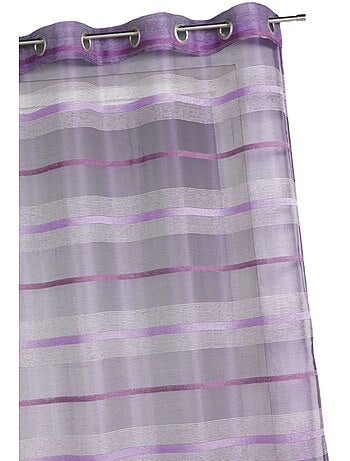 Voilage coloré rayures horizontales