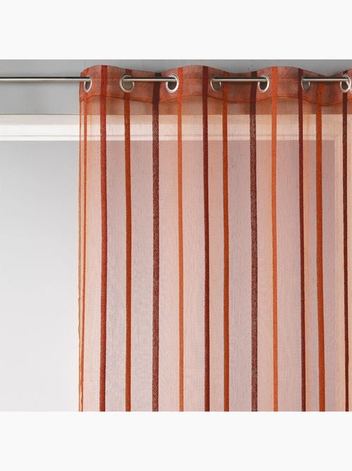 Voilage coloré rayures ton sur ton - Kiabi