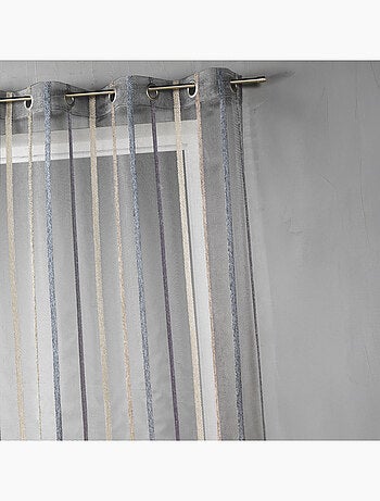 Voilage coloré rayures ton sur ton