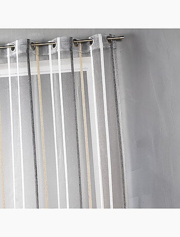 Voilage coloré rayures ton sur ton