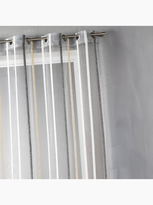 Voilage coloré rayures ton sur ton - Kiabi