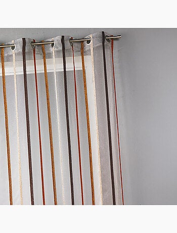Voilage coloré rayures ton sur ton