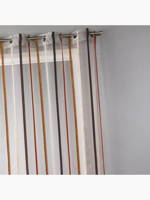 Voilage coloré rayures ton sur ton - Kiabi