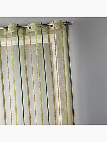 Voilage coloré rayures ton sur ton