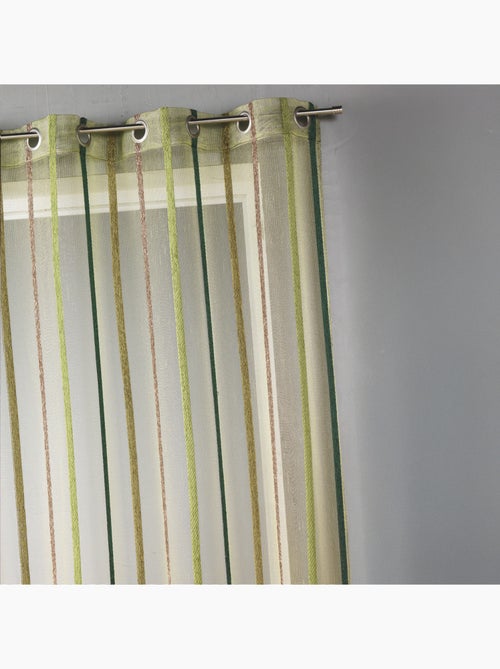 Voilage coloré rayures ton sur ton - Kiabi