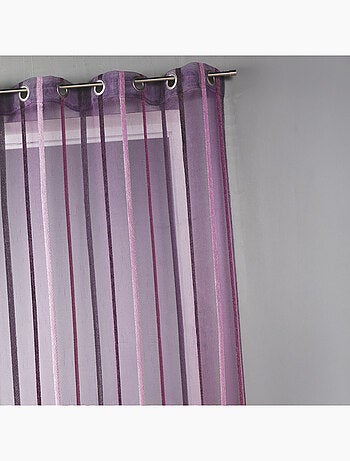 Voilage coloré rayures ton sur ton