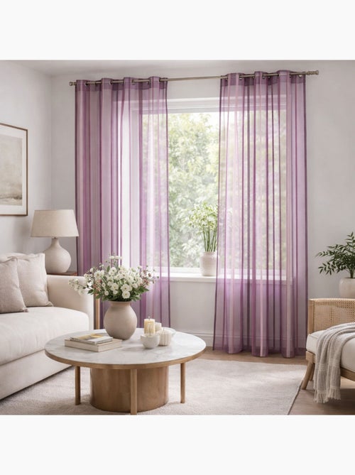 Voilage coloré rayures ton sur ton - Kiabi