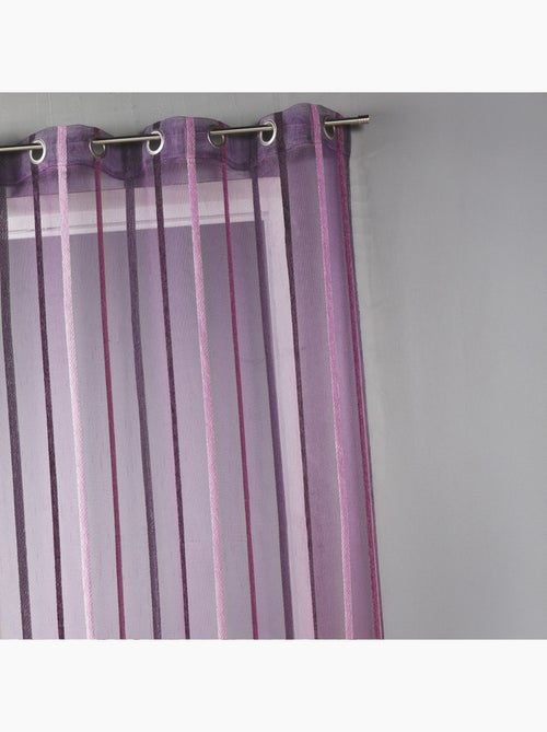 Voilage coloré rayures ton sur ton - Kiabi