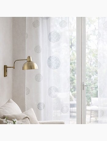 Voilage de fenêtre ronds brodés