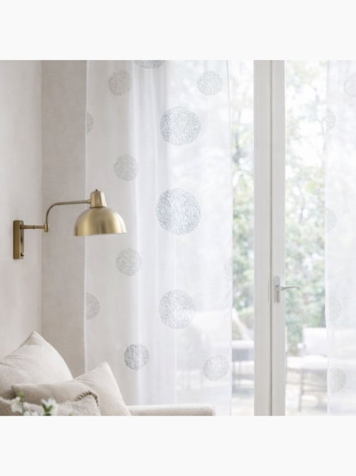 Voilage de fenêtre ronds brodés - Kiabi