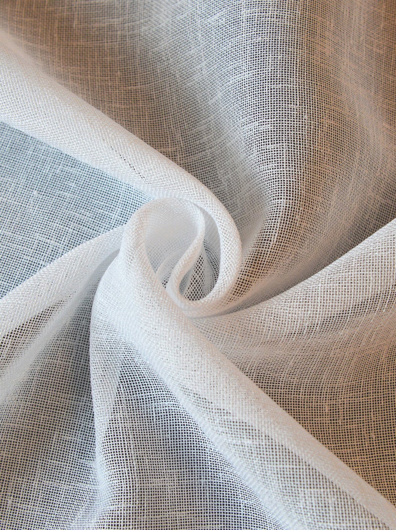 Voilage déperlant à oeillets Blanc - Kiabi