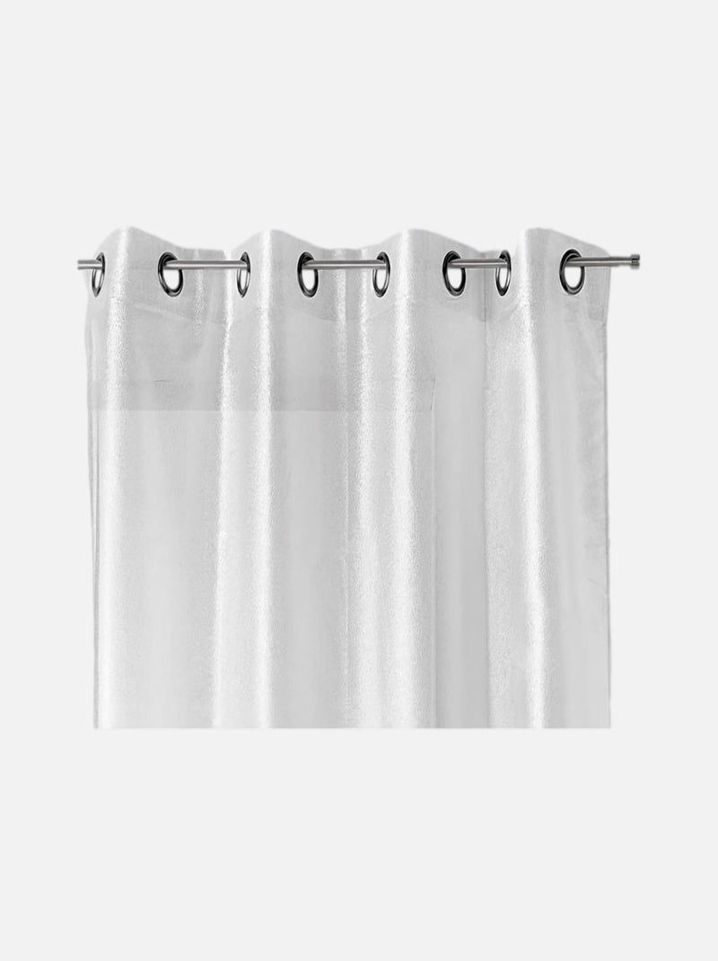Voilage design argenté Gris - Kiabi
