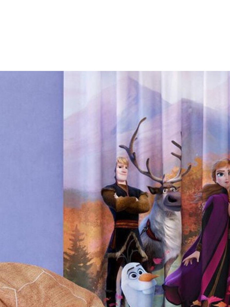 Voilage Disney La Reine des Neiges 2 - modèle dans la forêt 140x245 Multicolore - Kiabi
