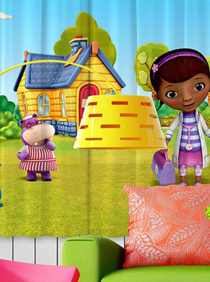 Voilage Docteur la Peluche et ses amis Disney Multicolore - Kiabi