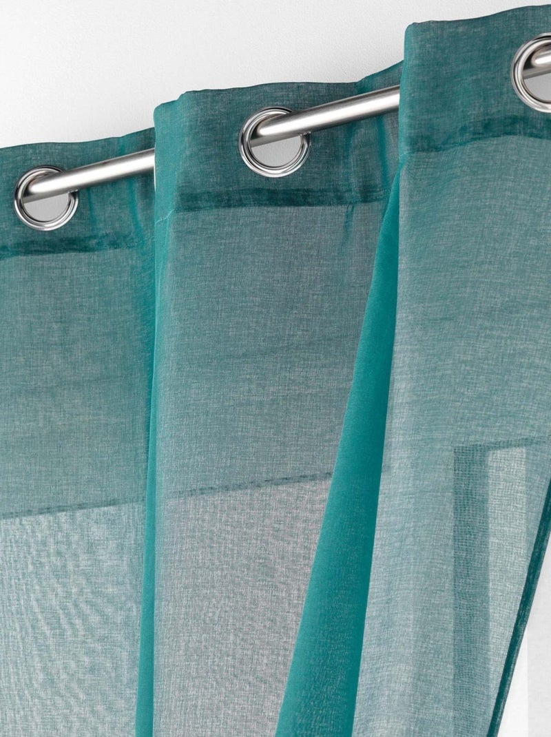 Voilage double au style coloré Bleu pétrole - Kiabi