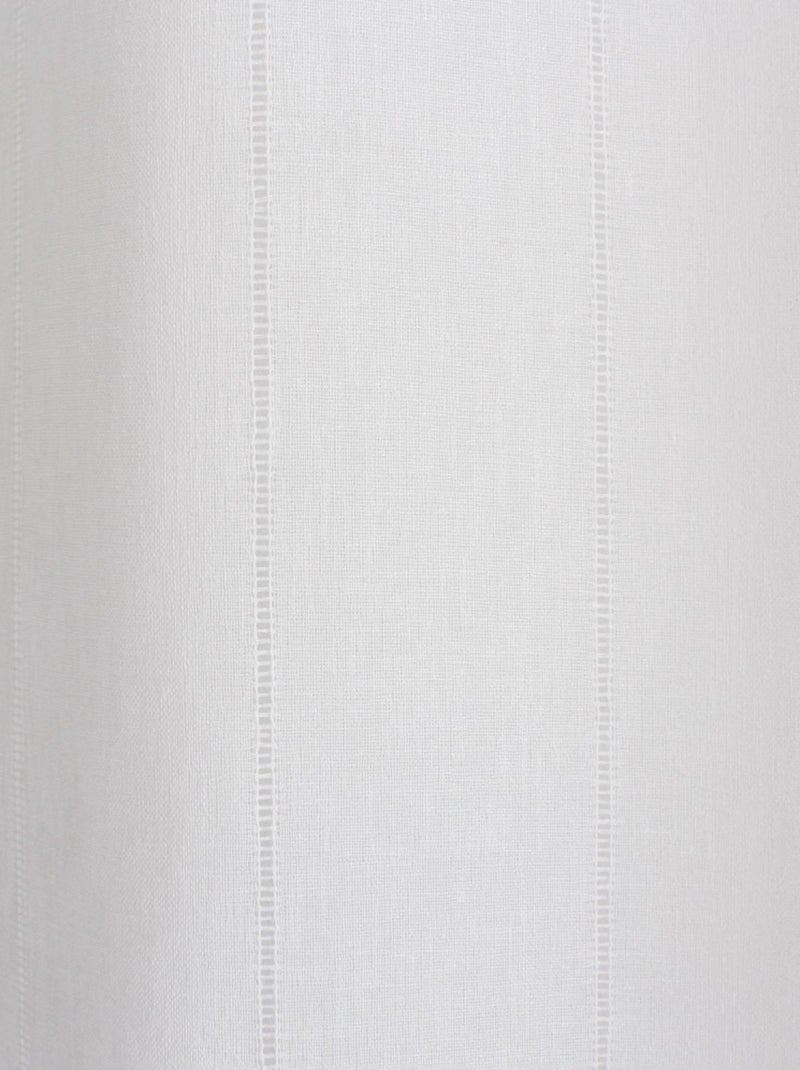Voilage effet lin 140x240cm "Elena" Blanc - Kiabi