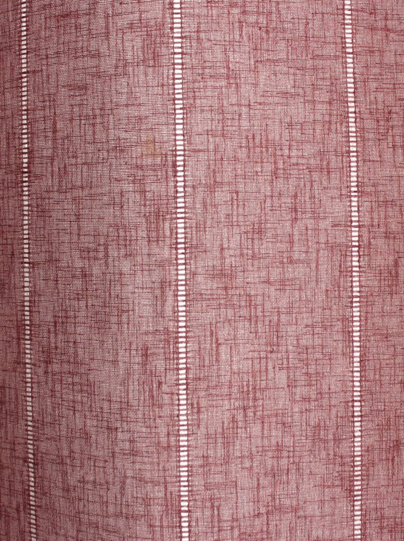 Voilage effet lin 140x240cm "Elena" Bordeaux - Kiabi