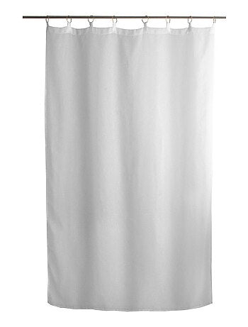 Voilage effet lin avec anneaux dorés VERA