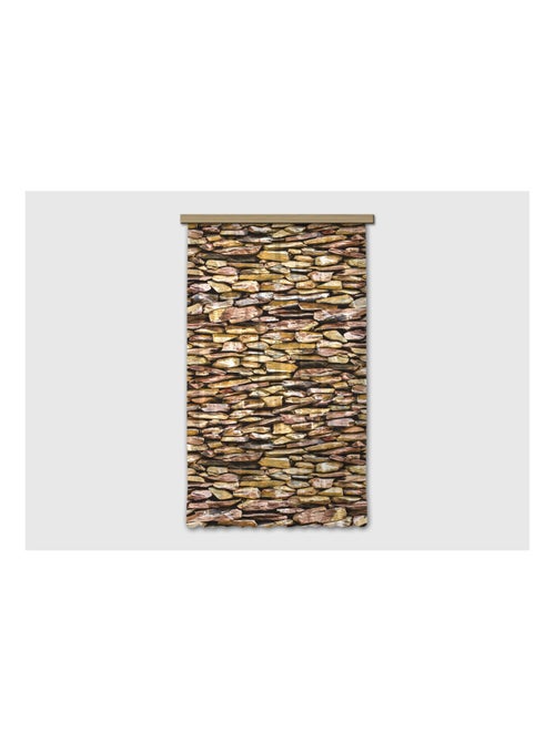 Voilage effet mur en pierre - 1 pièce - L 140 cm x H 245 cm - Kiabi