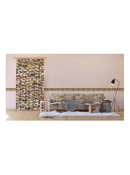 Voilage effet mur en pierre - 1 pièce - L 140 cm x H 245 cm - Kiabi