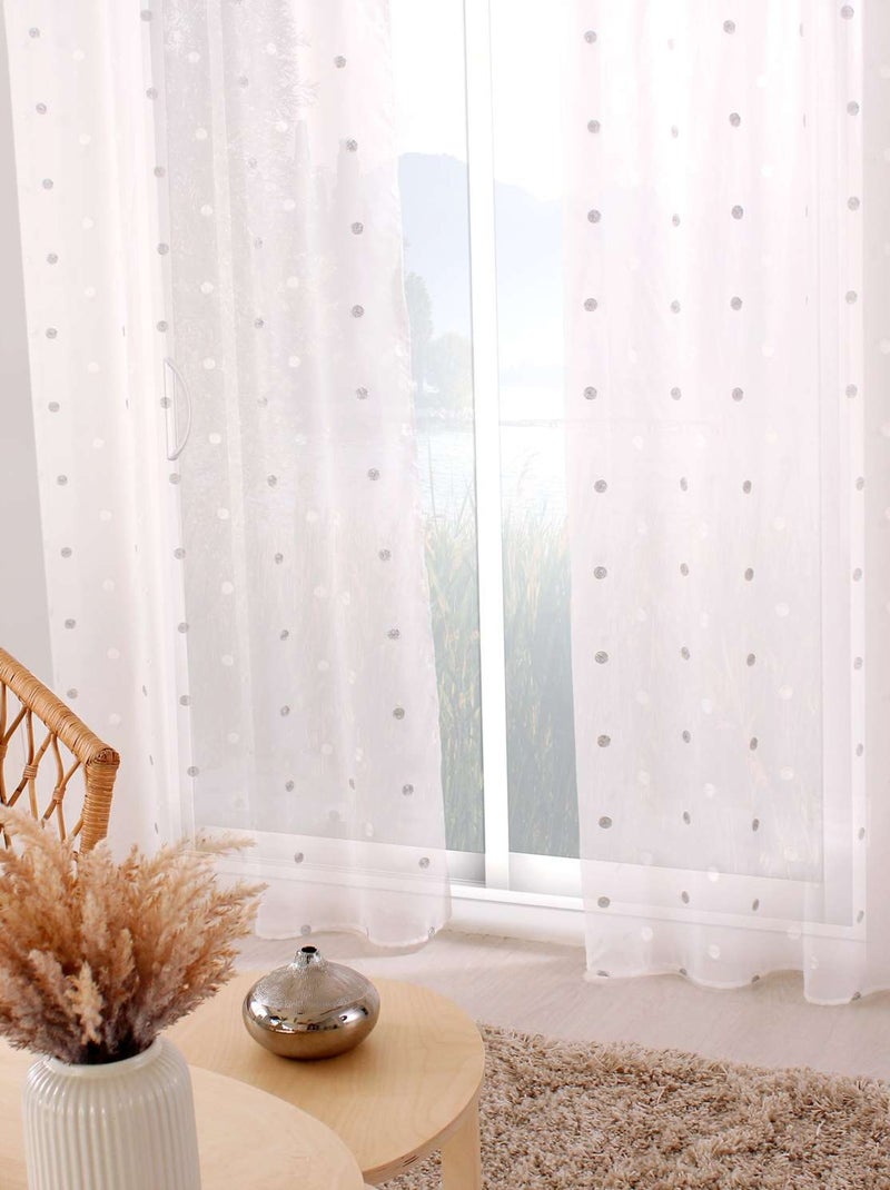 Voilage effet plumetis SMARTIES Blanc - Kiabi