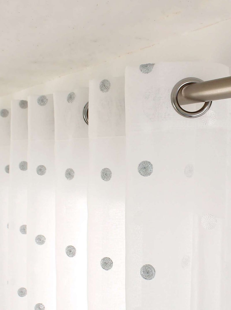 Voilage effet plumetis SMARTIES Blanc - Kiabi