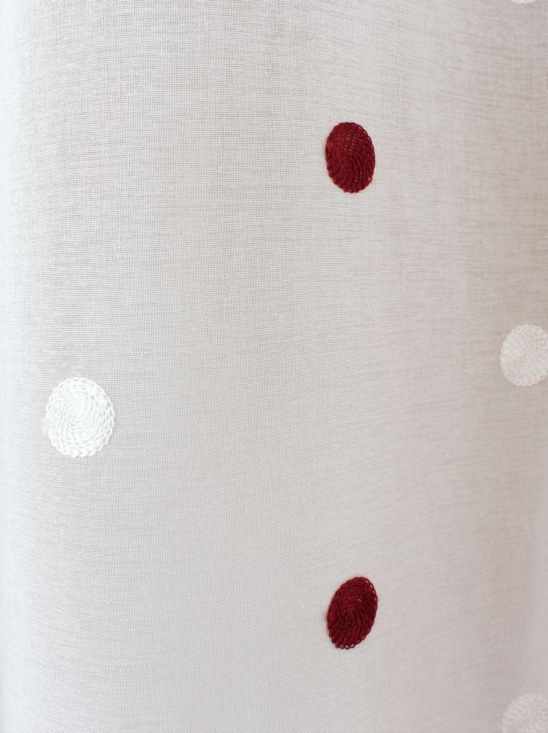 Voilage effet plumetis SMARTIES Rouge - Kiabi