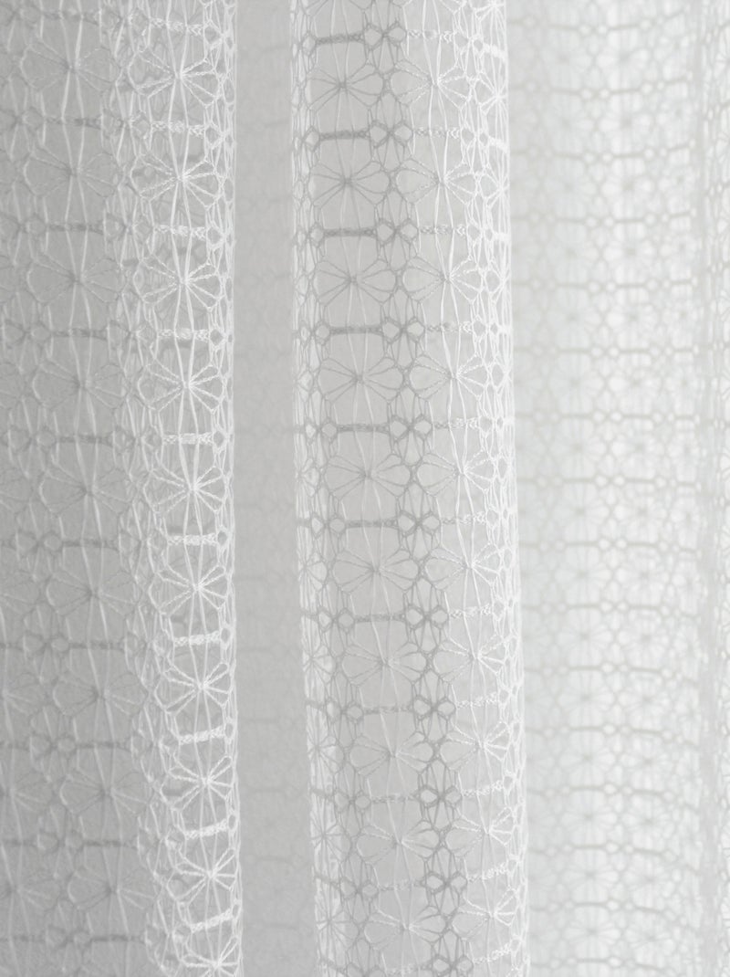 Voilage élégant floral Blanc - Kiabi