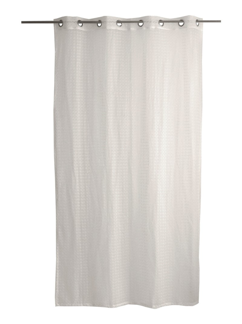 Voilage élégant floral Ecru - Kiabi