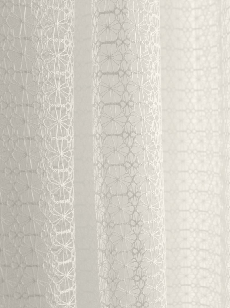 Voilage élégant floral Ecru - Kiabi