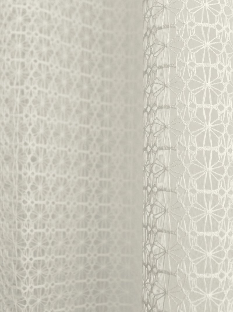 Voilage élégant floral Ecru - Kiabi