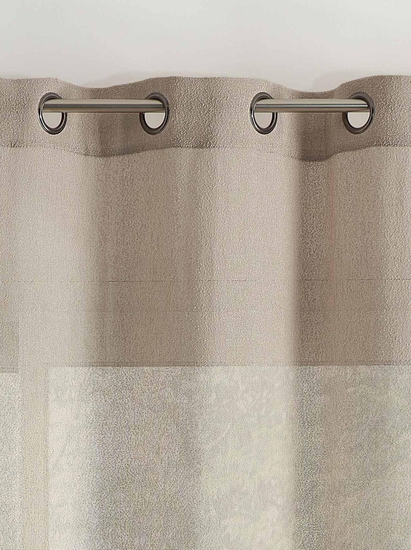 Voilage en bouclette avec œillets Beige clair - Kiabi