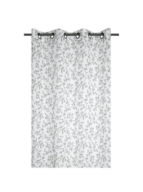 Voilage en coton à oeillets imprimé floral - Kiabi