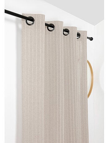 Voilage en coton et chanvre 140x275cm "Tresse