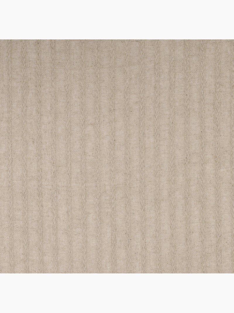 Voilage en coton et chanvre 140x275cm "Tresse" Beige - Kiabi